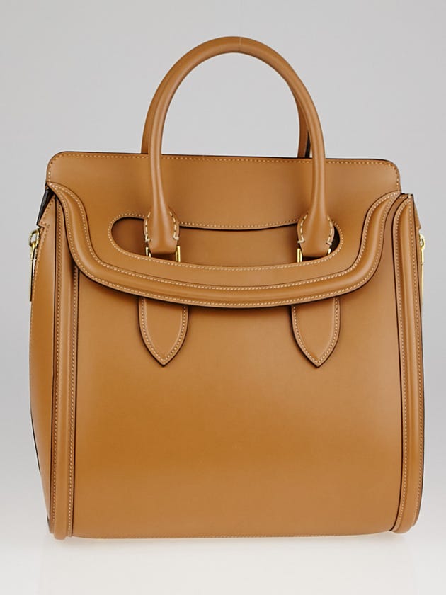 Alexander McQueen Brown Leather Heroine Satchel Bag