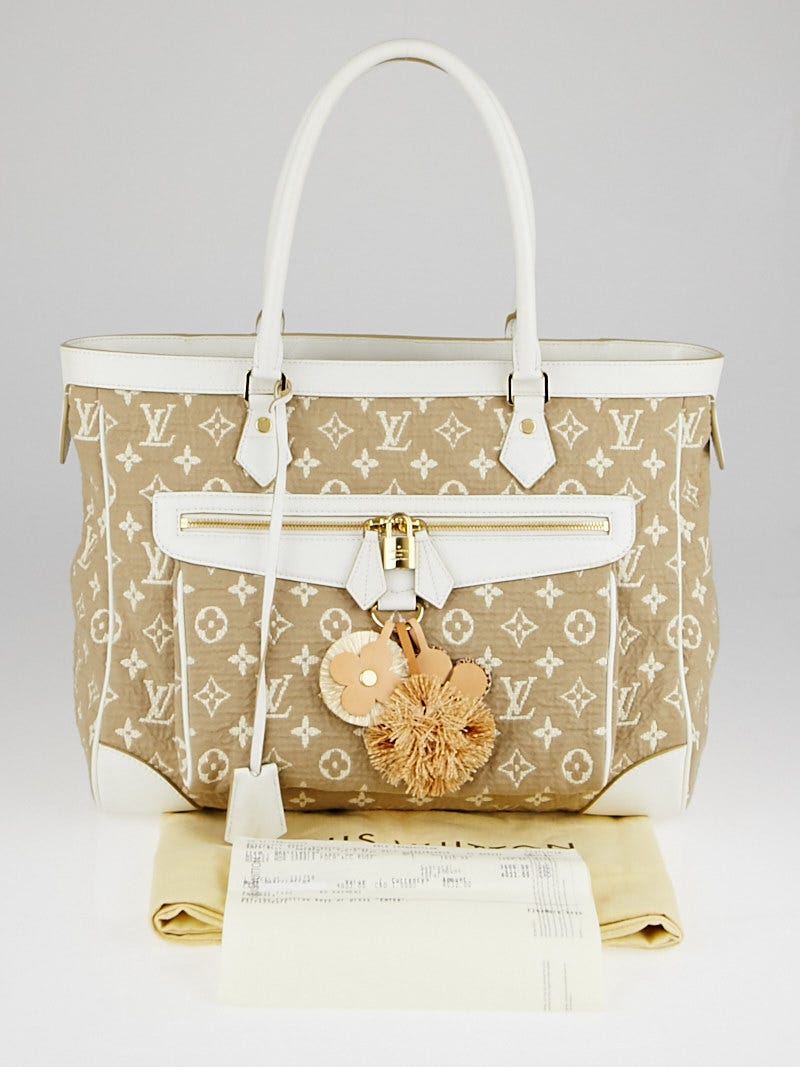Louis Vuitton Limited Edition White Monogram Sabbia Cabas GM Handbag -  Yoogi's Closet