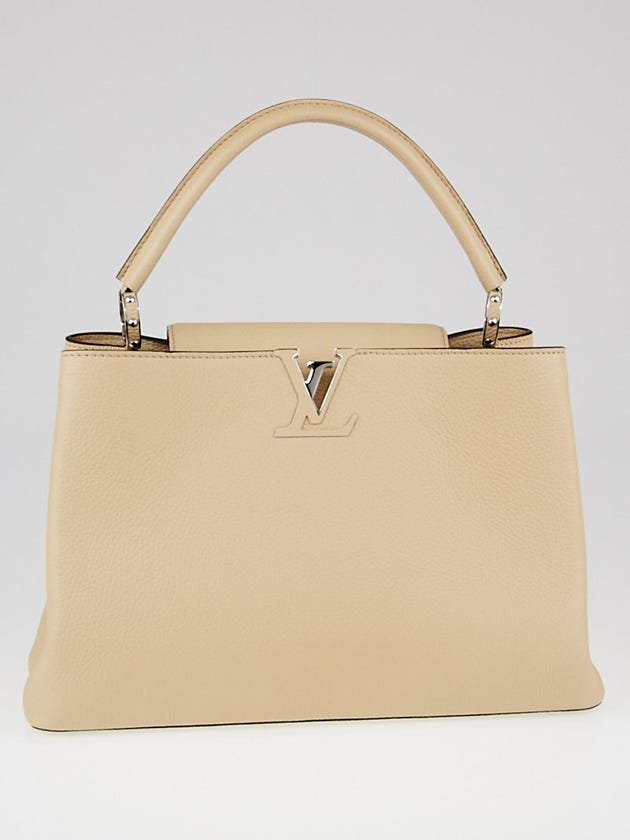 Louis Vuitton Dune Taurillon Leather Capucines MM Bag