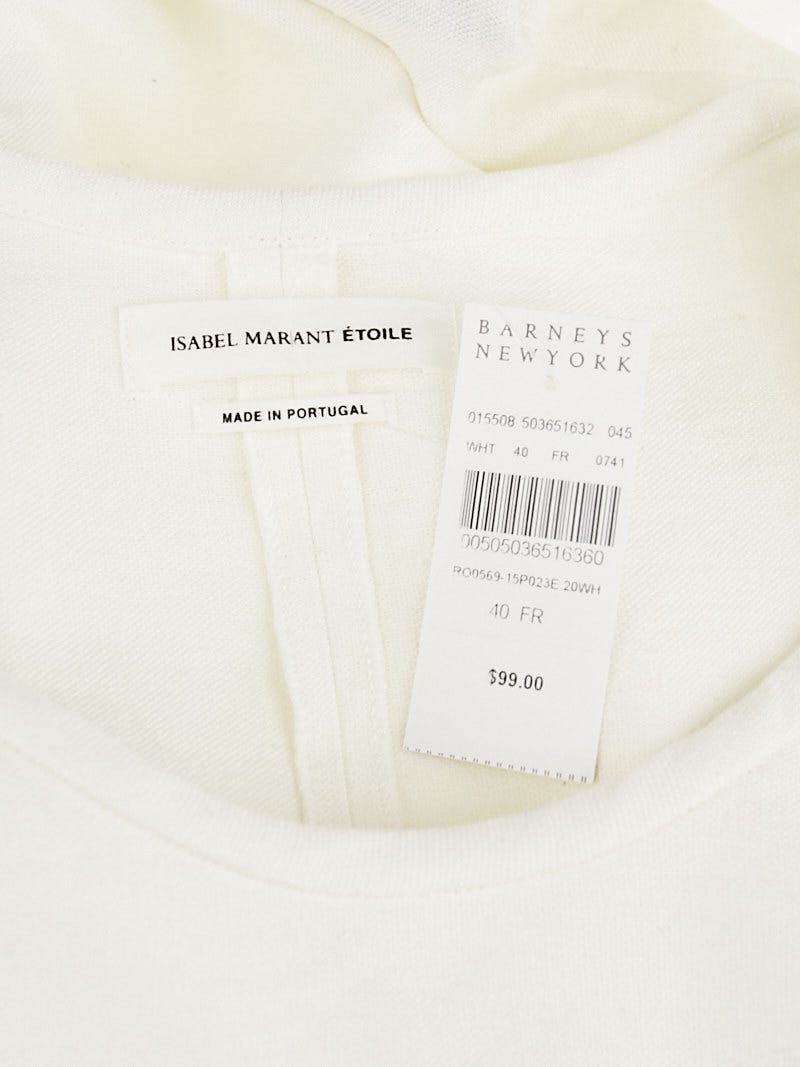 Isabel Marant Etoile White Linen Blend Gemma Dress Size 8/40