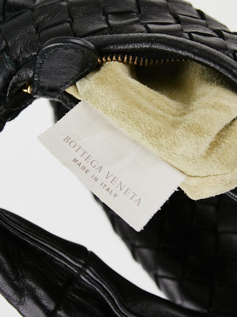 Bottega Veneta Black Intrecciato Woven Nappa Leather Mini Veneta