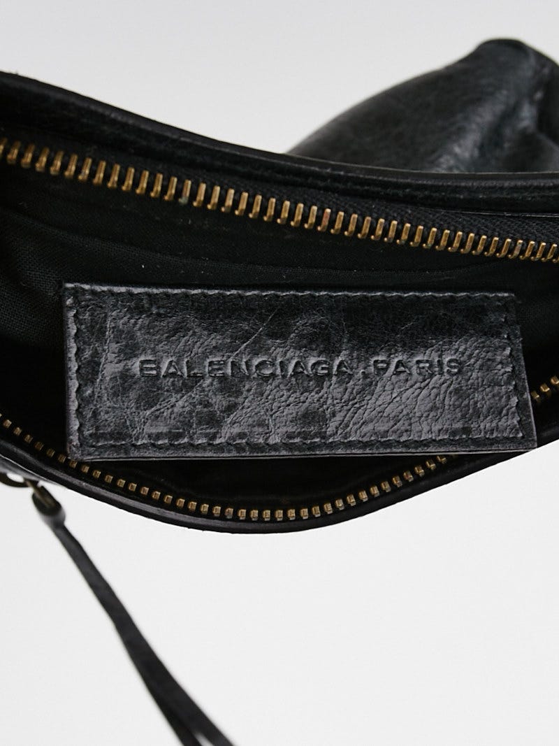 Balenciaga Black Chevre Leather Trousse Maquillage Cosmetic Pouch