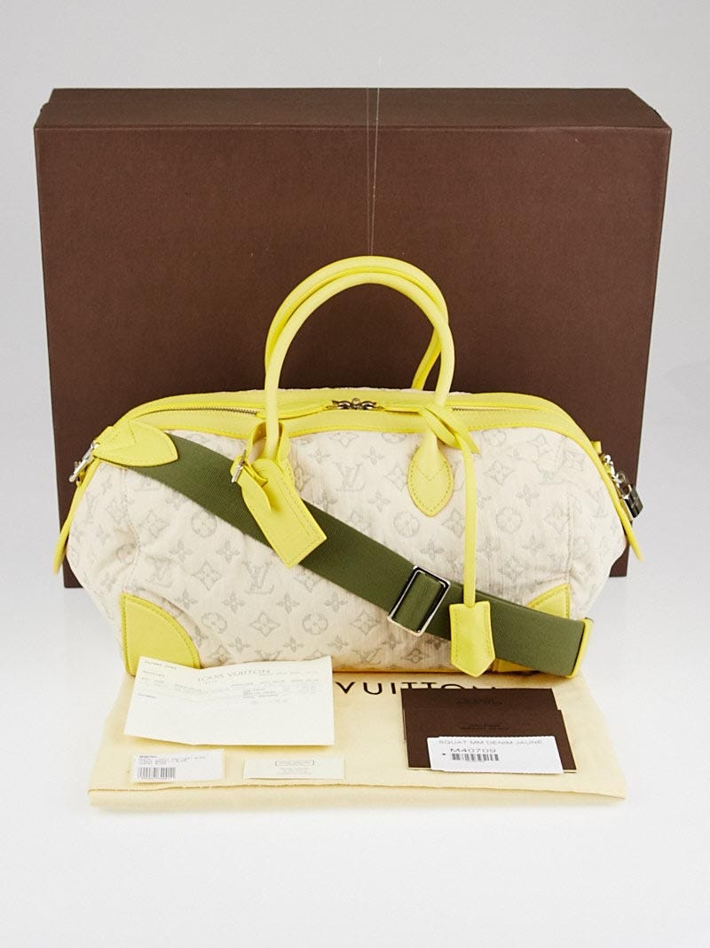 Louis Vuitton Jaune Monogram Denim Limited Edition Speedy Round MM Bag  Louis Vuitton