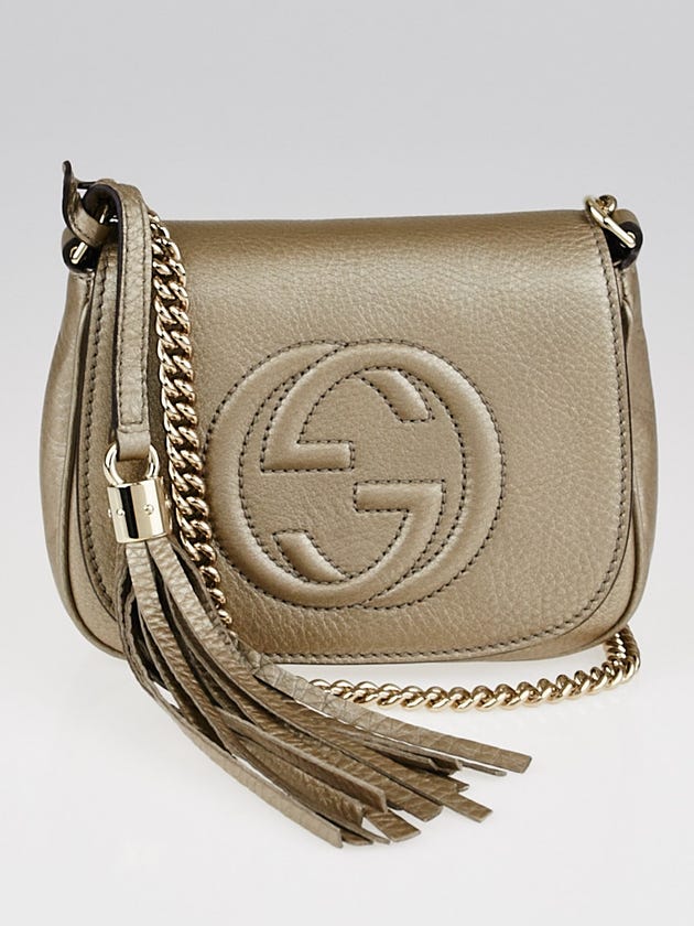 Gucci Gold Leather Soho Chain Shoulder Bag