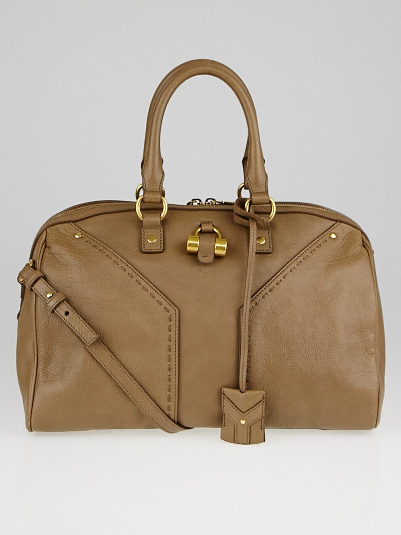 Yves Saint Laurent Taupe Leather Muse Bowler Bag Yoogi s Closet