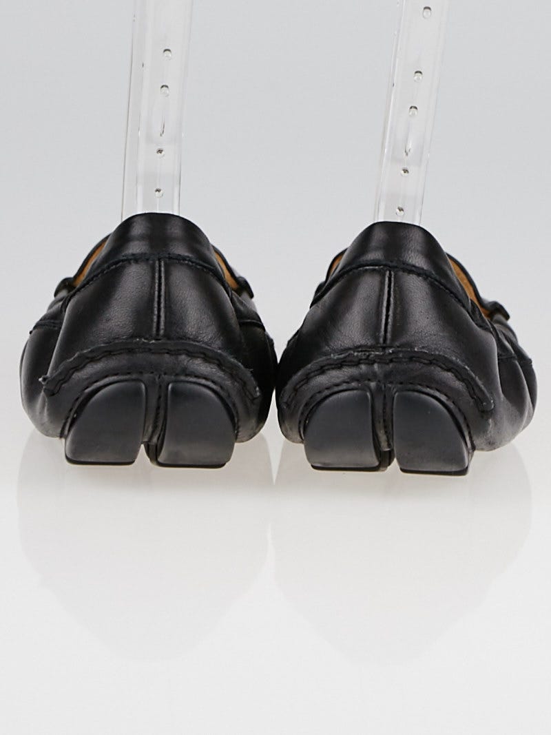 Prada Black Leather Scrunch Loafers Size 9.5/40 | Yoogi's Closet