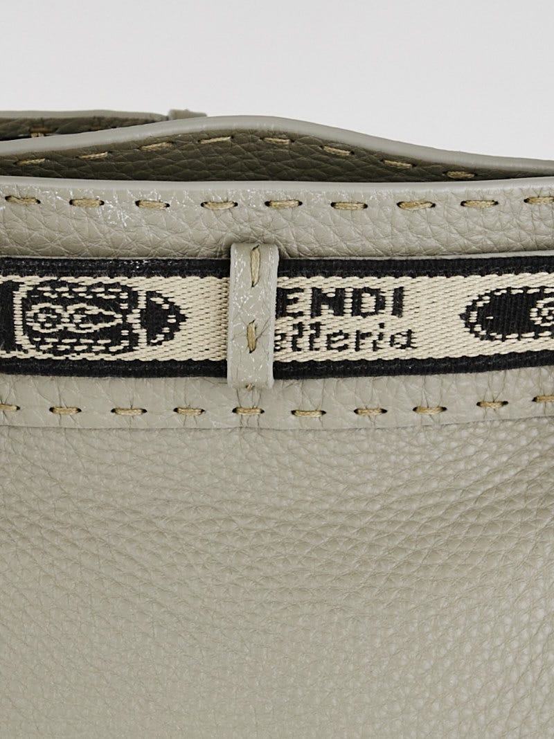 Fendi Grey Selleria Leather Small Villa Borghese Bag - 8BN155