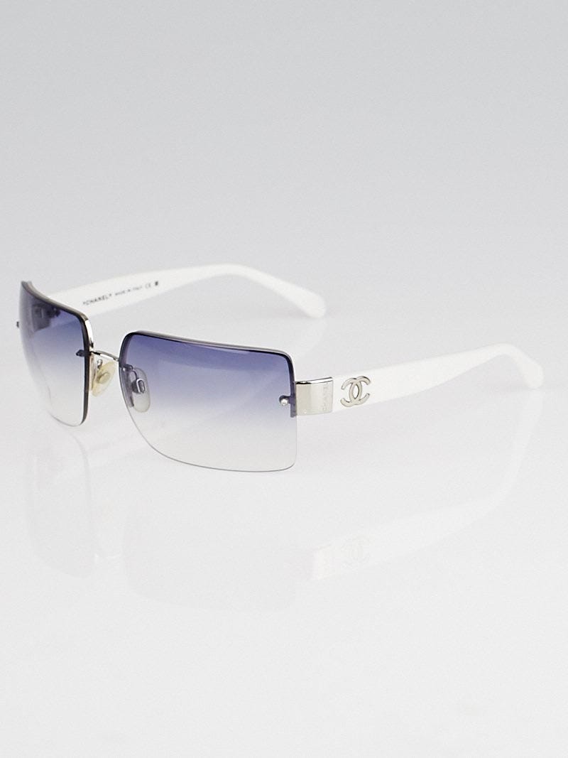 Chanel Cream Frameless CC Logo Sunglasses 4107-B - Yoogi's Closet