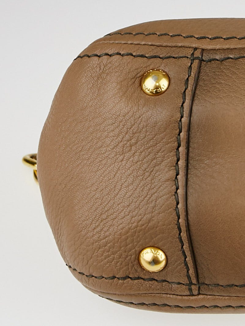 Prada Visone Sfumato Cervo Leather Flap Bag BR4568 | Yoogi's Closet