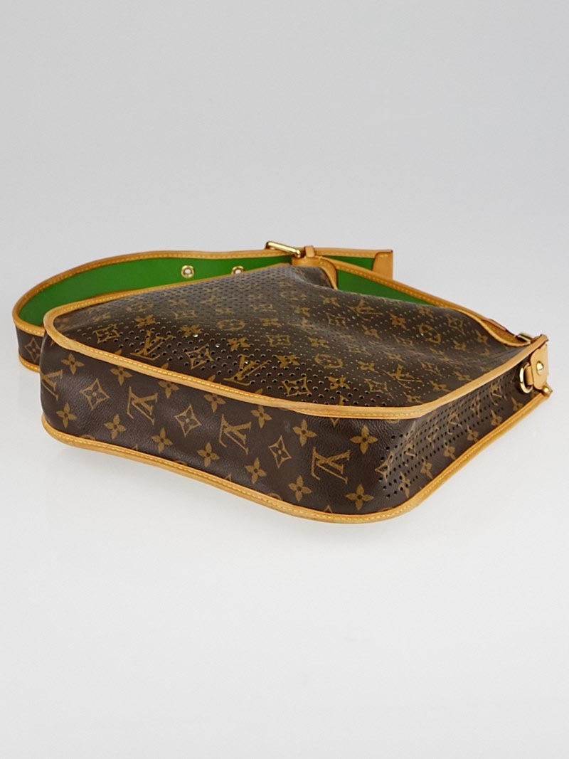 LOUIS VUITTON Monogram Perforated Musette Green 47304