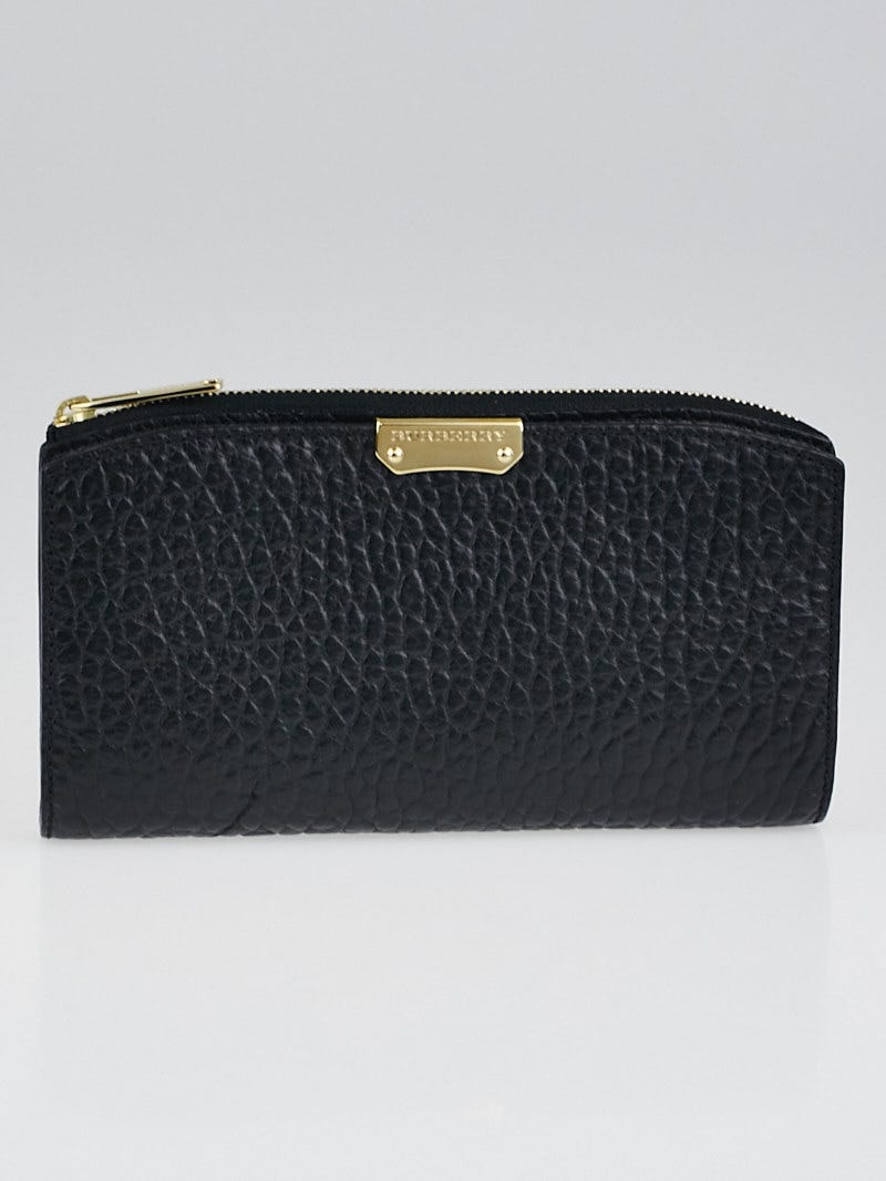 Burberry Black Grain Leather Alvington Continental Wallet Yoogi s Closet