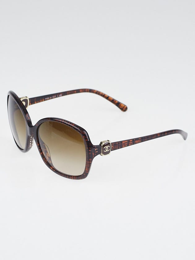 Chanel Brown Frame Brown Gradient Tint Oversize CC Sunglasses-5174