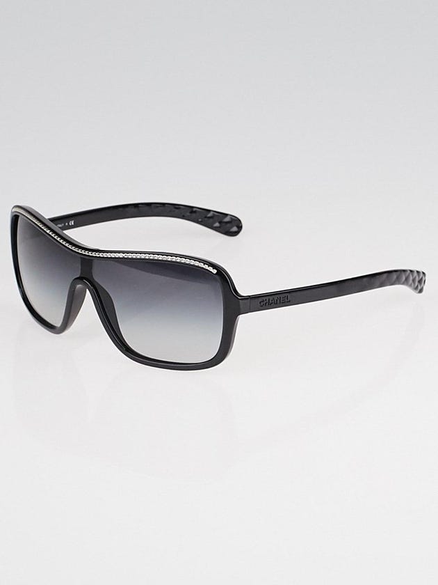 Chanel Black Oversize Frame Gradient Tint Chain Sunglasses-6043