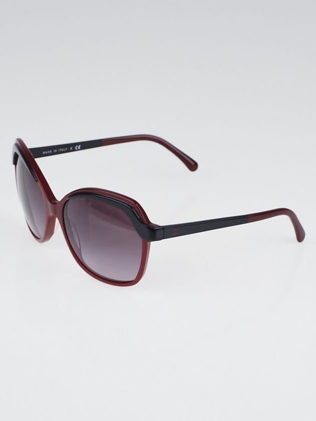 Chanel Red/Black Gradient Tint Oversized CC Logo Sunglasses-5228