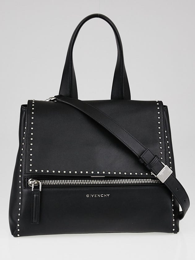 Givenchy Black Leather Studded Small Pandora Pure Bag