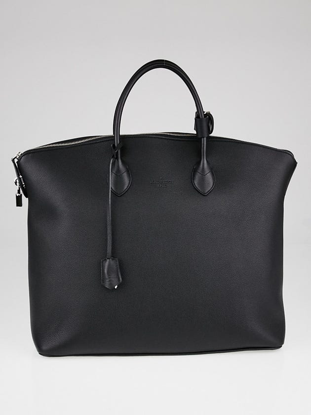 Louis Vuitton Limited Edition Black Calfskin Leather Haute Maroquinerie Lockit GM Bag