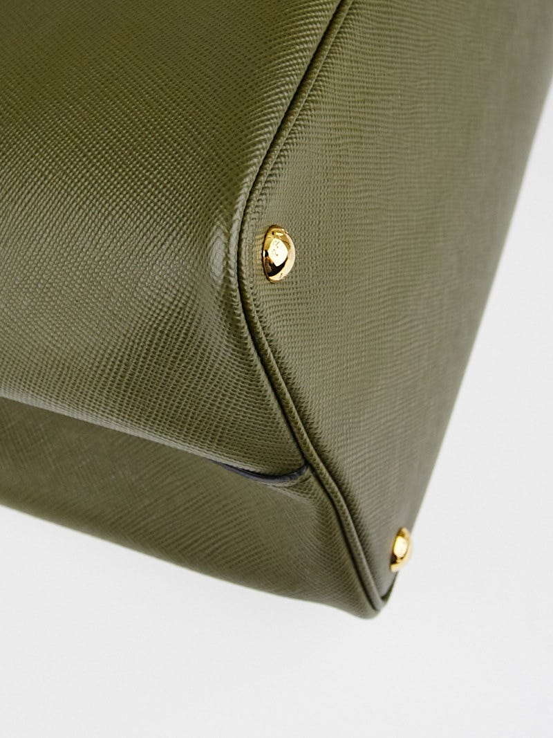 Prada Militare Saffiano Leather Double Handle Tote Bag B2756T