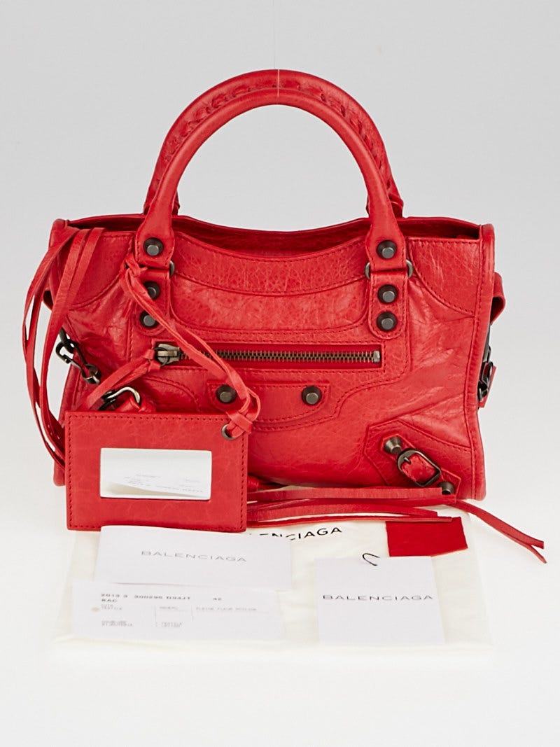 Balenciaga mini red bag deals