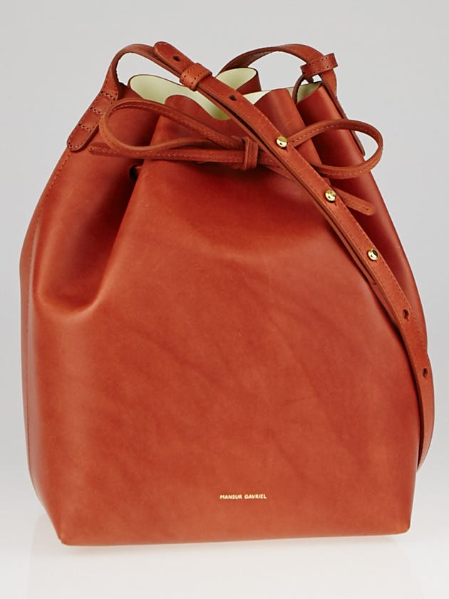 Mansur Gavriel Brandy/Cleo Vegetable Tanned Leather Bucket Bag