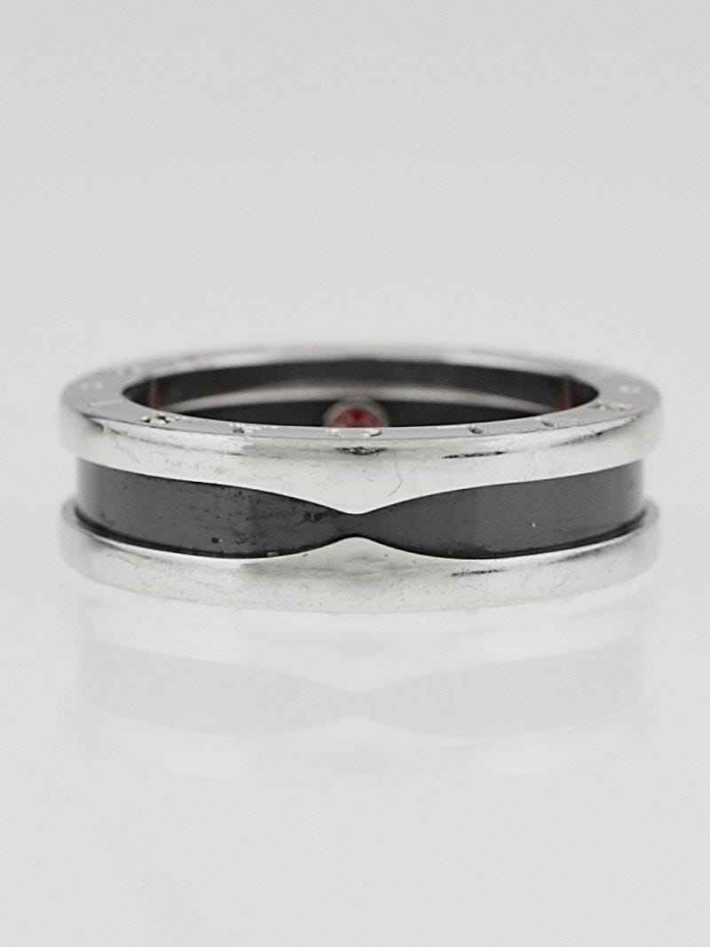 Bvlgari sterling top silver ring