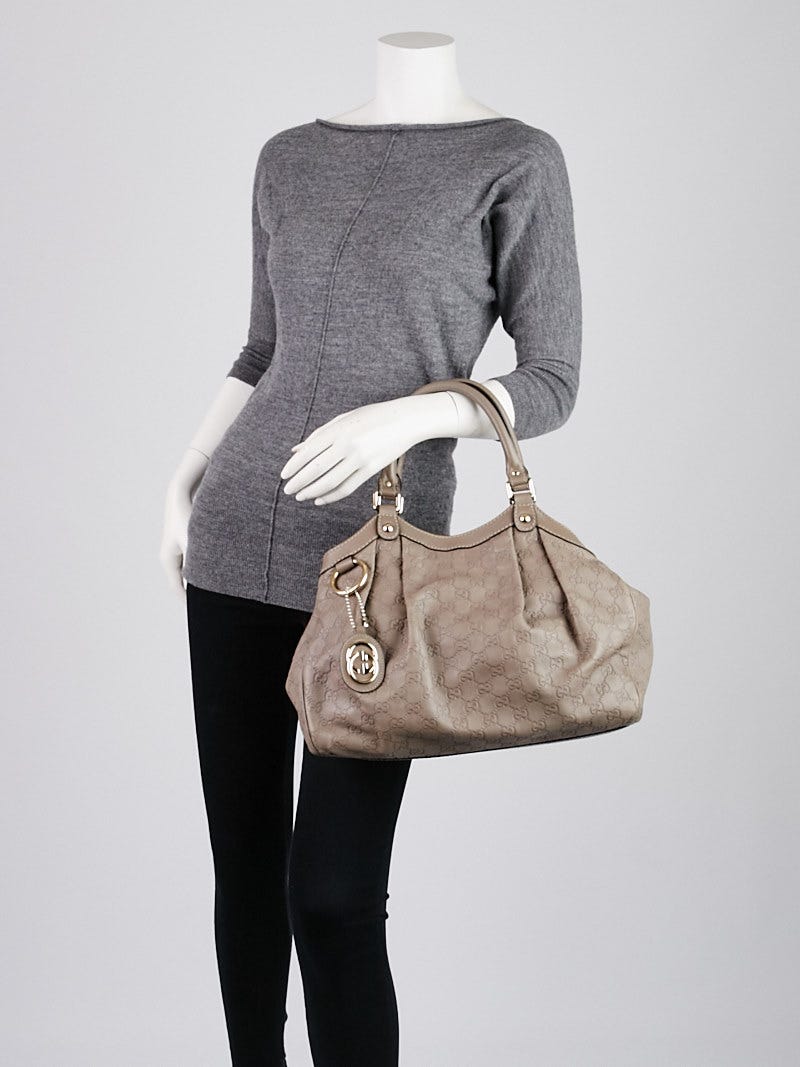 Gucci Grey Guccissima Leather Medium Sukey Tote Bag | Yoogi's Closet