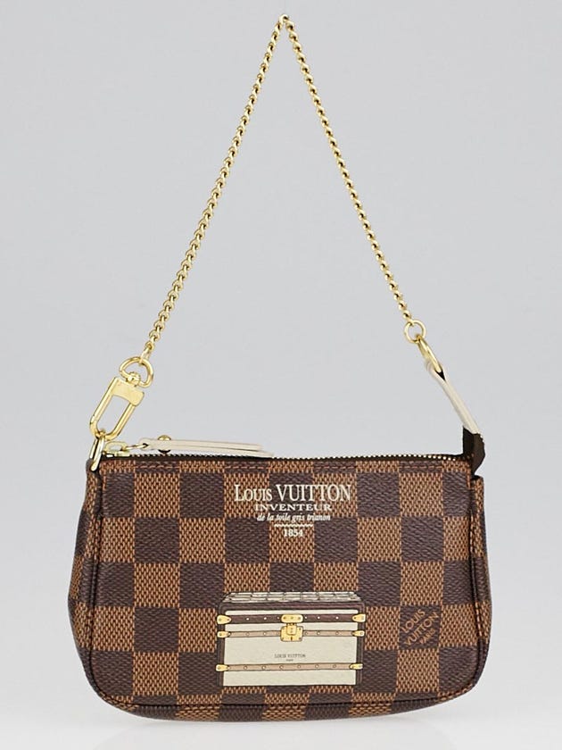Louis Vuitton Limited Edition Damier Canvas Inventuer Trunks & Locks Mini Accessories Pochette Bag