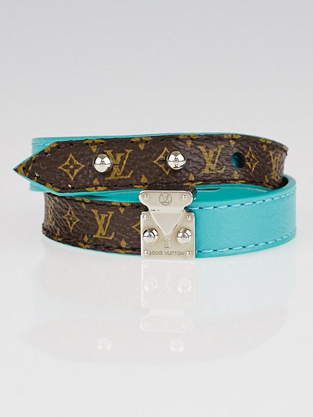 Louis Vuitton Turquoise Monogram Lockit Bracelet