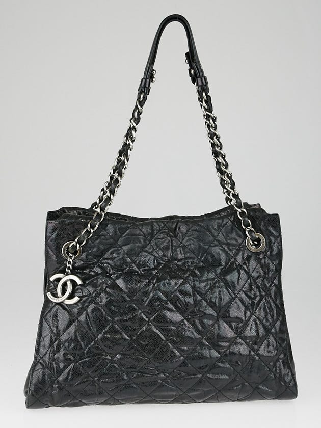 Chanel Black Quilted Glazed Calfskin Leather Crave Tote Bag