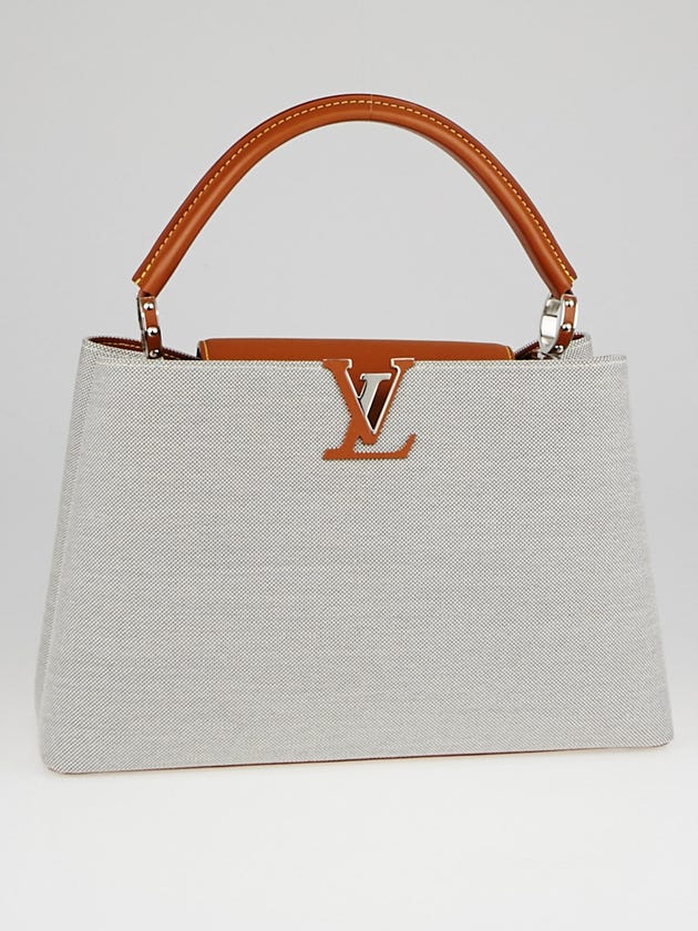 Louis Vuitton Toile and Leather Capucines Mateo MM Bag
