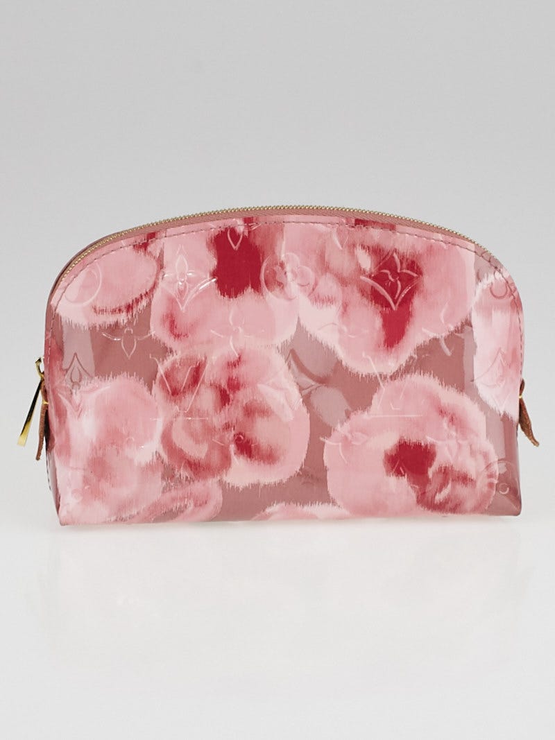 Louis Vuitton Limited Edition Rose Velours Monogram Vernis Ikat Cosmetic  Pouch - Yoogi's Closet