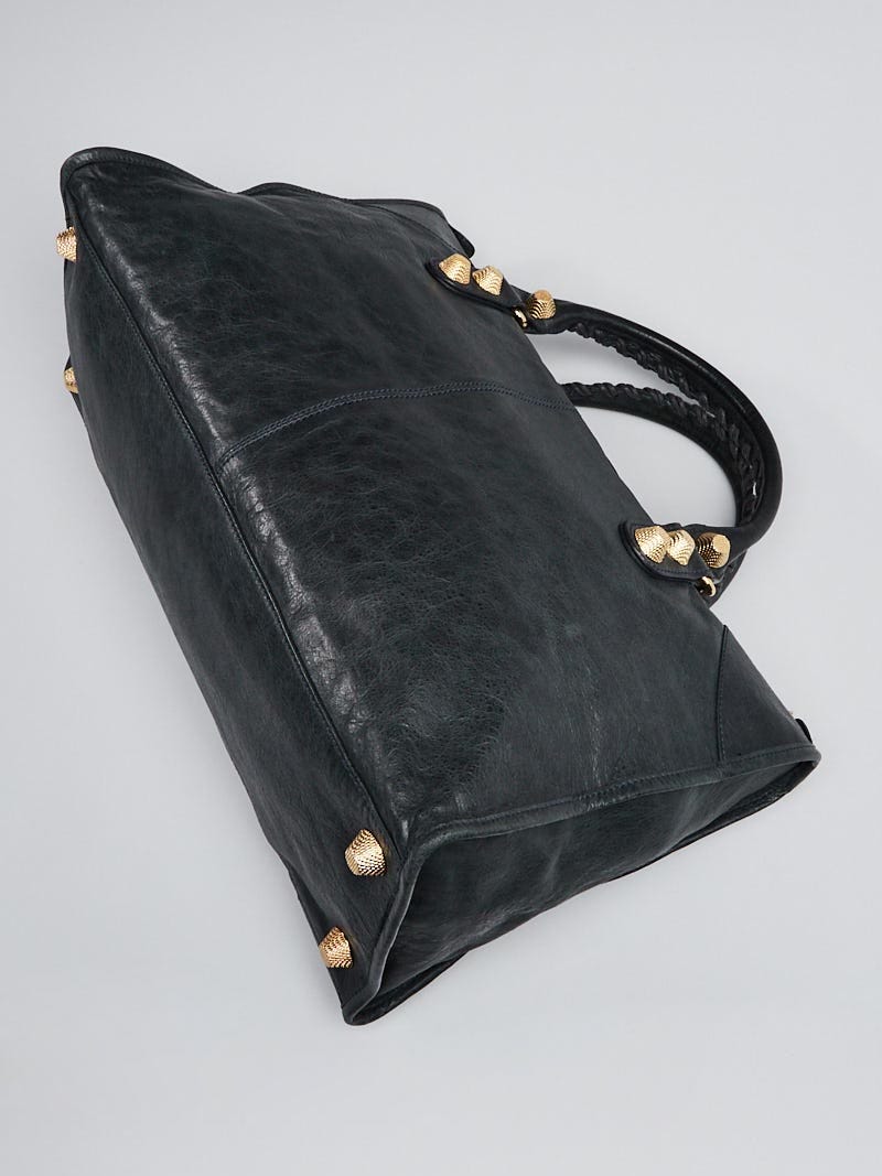 Balenciaga Anthracite Lambskin Leather Giant 21 Gold Work