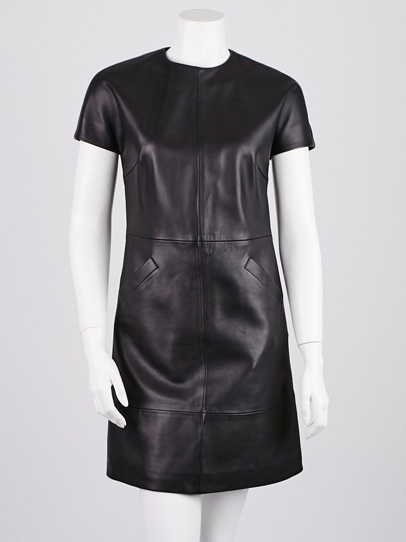 Balenciaga leather cheap dress