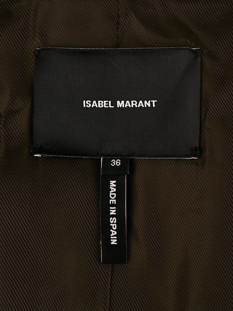 ISABEL MARANT フラニー アニマルプリント トレンチコート Isabel Marant Leopard Print Rabbit Fur Primo Jacket Size 4