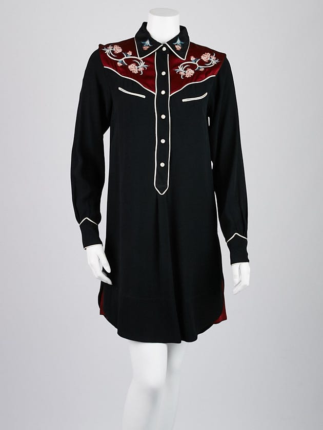 Isabel Marant Viscose Blend Embroidered Leo Dress Size 4/36