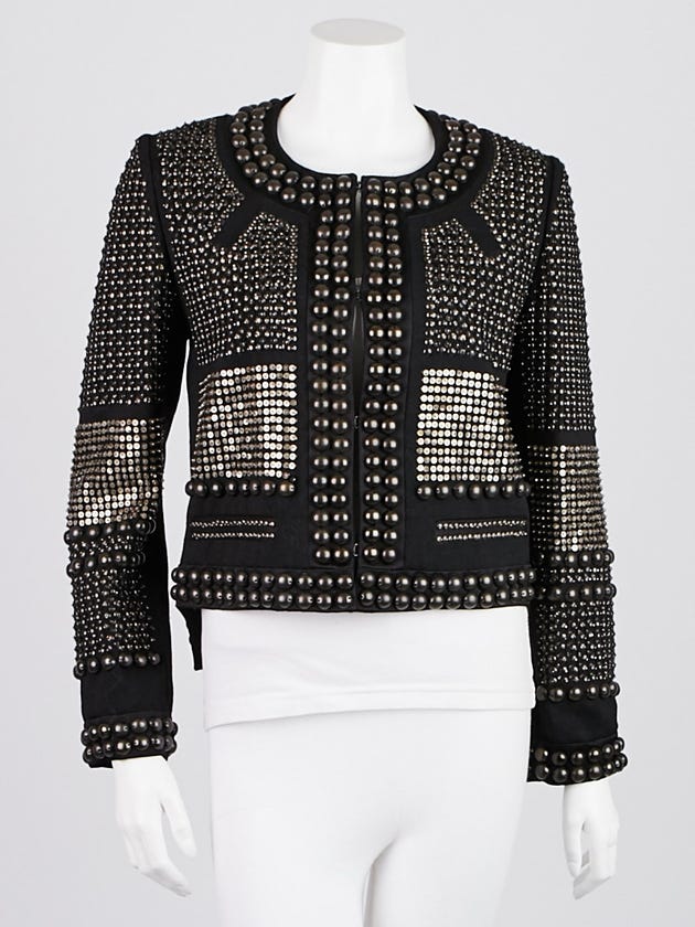 Isabel Marant Black Studded Wool Jayna Jacket Size 6/38
