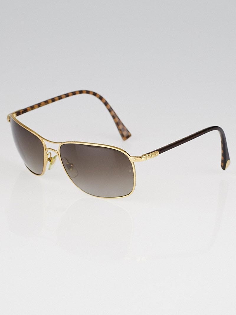Louis Vuitton Goldtone Metal Frame Monogram Conspiration Pilote  Sunglasses-Z0164U - Yoogi's Closet
