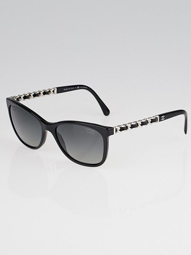 Chanel Black Frame Wayfarer Chain CC Sunglasses- 5260-Q