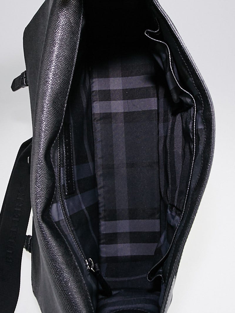 24AW new/Burberry ラージメッセンジャーバッグ Bag Black Burberry check-pattern Messenger Bag | Black | FARFETCH