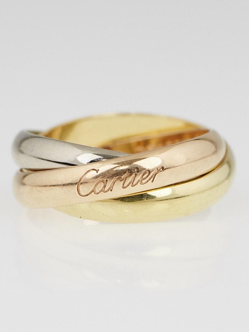Cartier 18k Tri Gold Trinity Ring Size 6.25 53 Yoogi s Closet