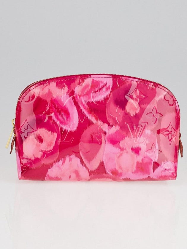 Louis Vuitton Limited Edition Rose Indian Monogram Vernis Ikat Cosmetic Pouch