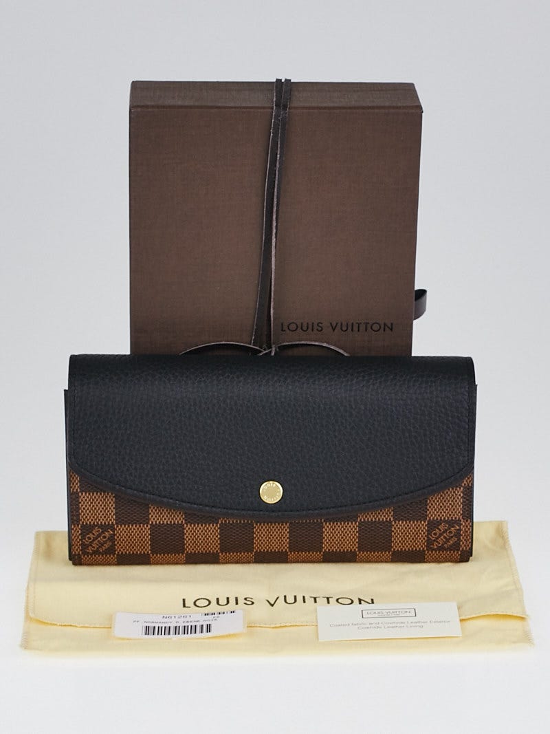 Louis Vuitton Black Damier Canvas Normandy Wallet - Yoogi's Closet
