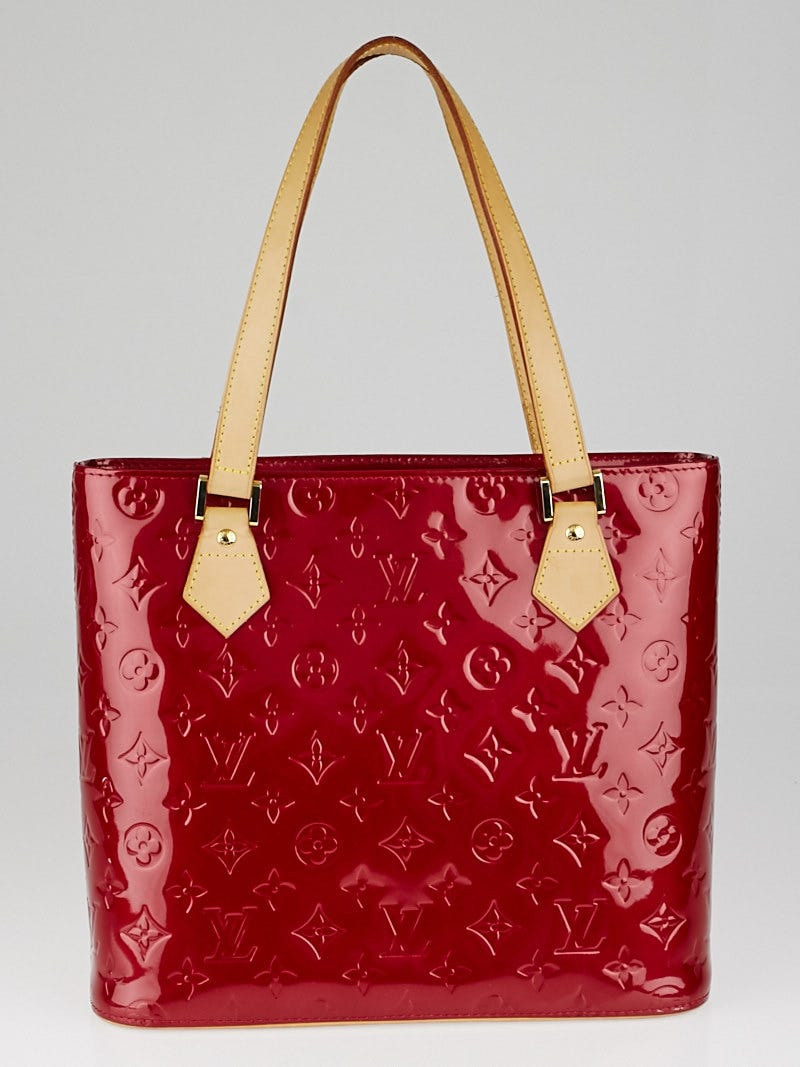 Louis Vuitton, Bags, Louis Vuitton Vernis Red Monogram Houston Tote