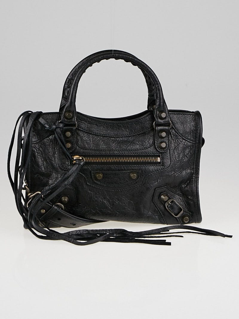 早割チケット Balenciaga Bag City Mini Motorcycle Leather Lambskin Black デニム/ジーンズ