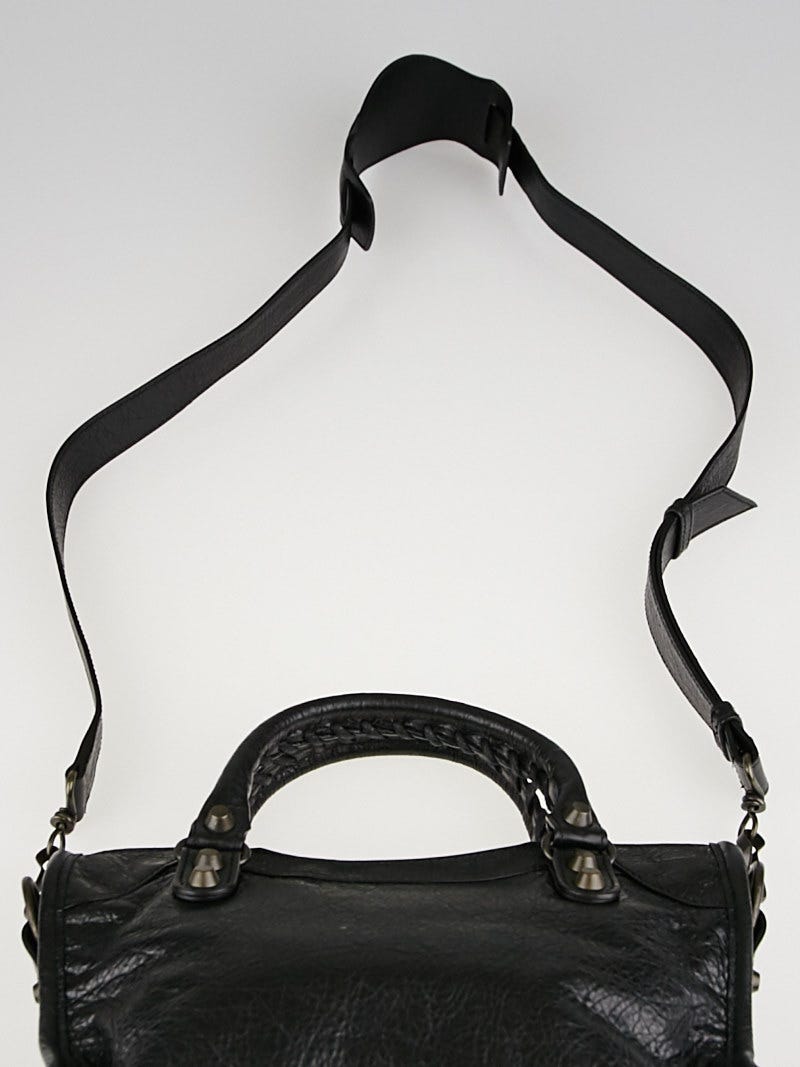 出産祝い Leather Lambskin Black Balenciaga Motorcycle Bag City Mini バッグ
