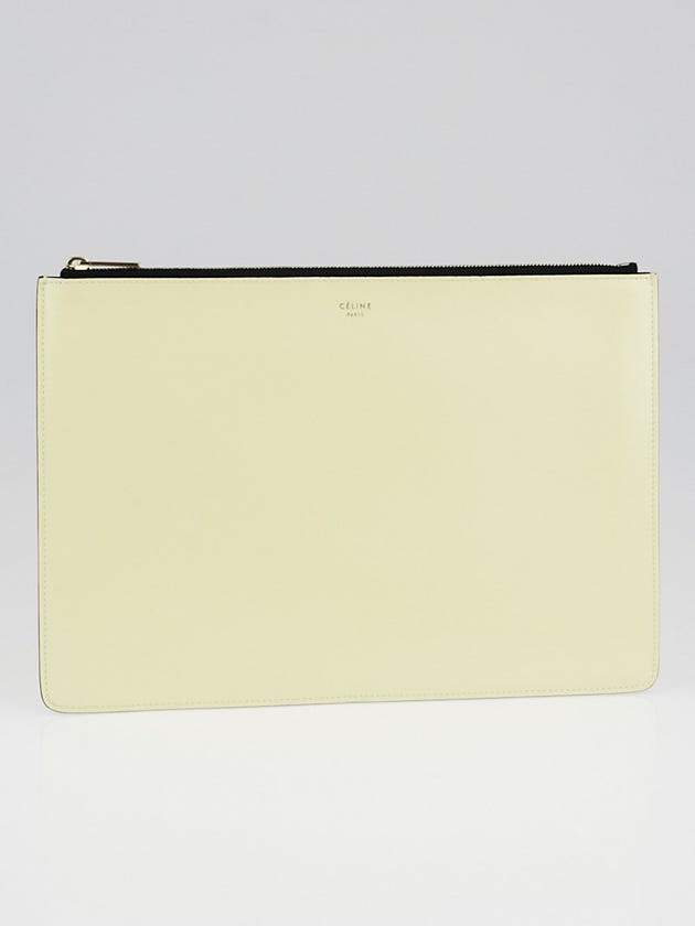 Celine Yellow Leather Clutch Pouch Bag