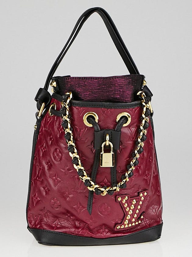 Louis Vuitton Limited Edition Cranberry Monogram Double Jeu Neo-Noe Bag
