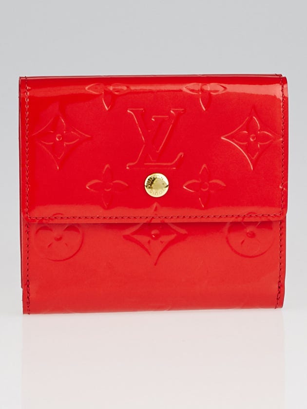 Louis Vuitton Red Monogram Vernis Elise Wallet