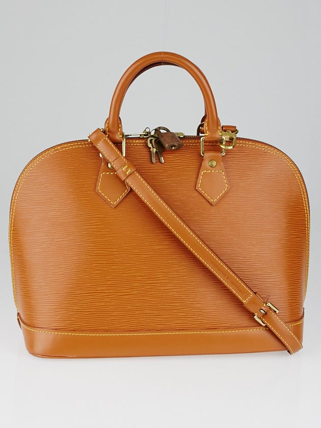 Louis Vuitton Cipango Gold Epi Leather Alma PM Bag w/ Strap