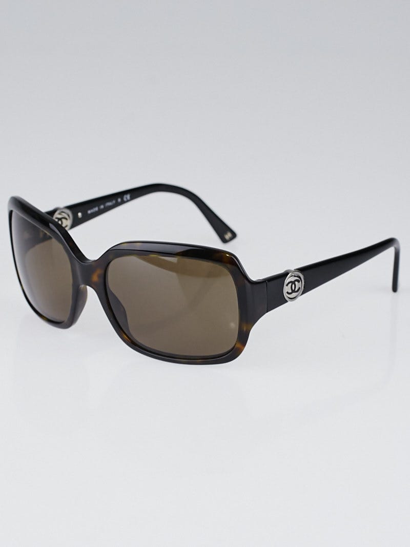 Chanel Tortoise Shell Frame Square Sunglasses 5147 - Yoogi's Closet
