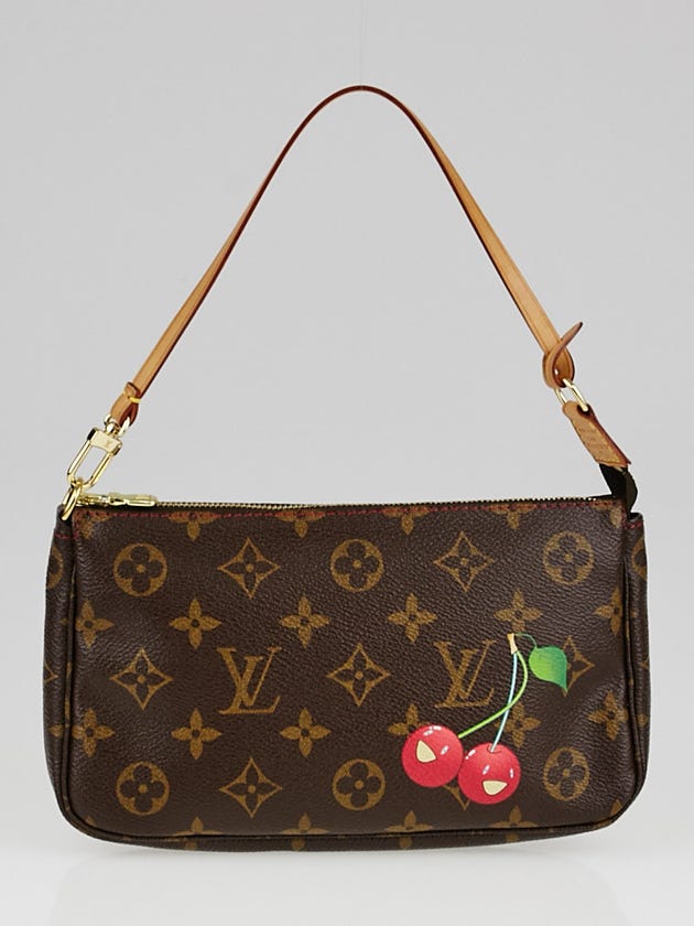 Louis Vuitton Limited Edition Monogram Cerise Canvas Accessories Pochette Bag